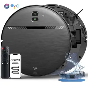 GOOVI Smart Robot Vacuum and Mop Combo, WiFi and Alexa Compatible, Ideal for Pet Hair and Hard Floors, App-Controlled Cleaning Solution