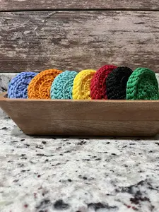 Nylon Kitchen Scrubbies for dishes, pots and pans, double layer nylon crochet dish scrubbies, reusable and long lasting, gifts Sink Reusable Non-scratch Dual-sided Sink Reusable
