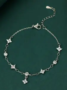 2026 New Model 1 Piece Elegant Rhinestone Decorated Flower Design Link Bracelet for Women, Fashionable Bracelet, Fashion Jewelry for Party, Daily Clothing Decor, Trendy All-match & Exquisite Jewelry for Birthday Gift, Rhinestone Decor Bangles