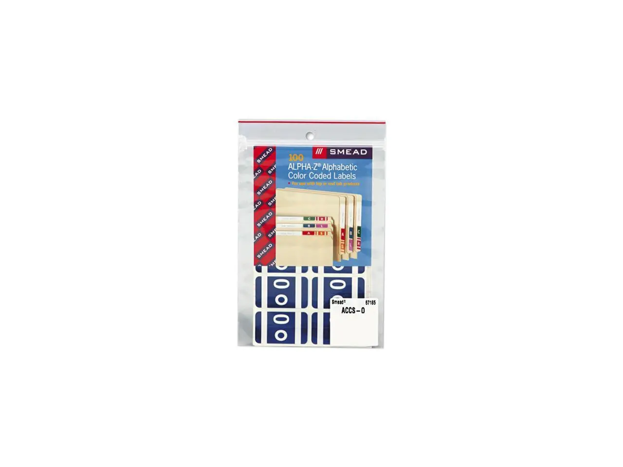 Smead 67185 Alpha-Z Color-Coded Second Letter Labels, Letter O, Dark Blue, 100/Pack