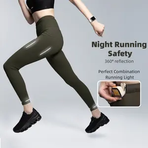 Azzix Women's High Waisted Scrunch Butt Lifting Tummy Control Training leggings with Mutiple Pockets, 360° Reflective Night Running Leggings,Yoga Pants,Workout Leggings  full length jogger set，workout,set