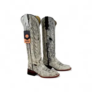 Womens Cowhide Hair Western Tall Boot – Square Toe with Zipper H24A3304
