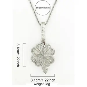 Rhinestone Decor Flower Design Pendant Fashionable Jewelry for Women Girls Trendy All-match Exquisite Jewelry for Birthday Gift Copper Zircon Electroplated 24 Inch Twist Chain christmas surprise 21  karat  gold cowboy letter pendant necklace high purple b