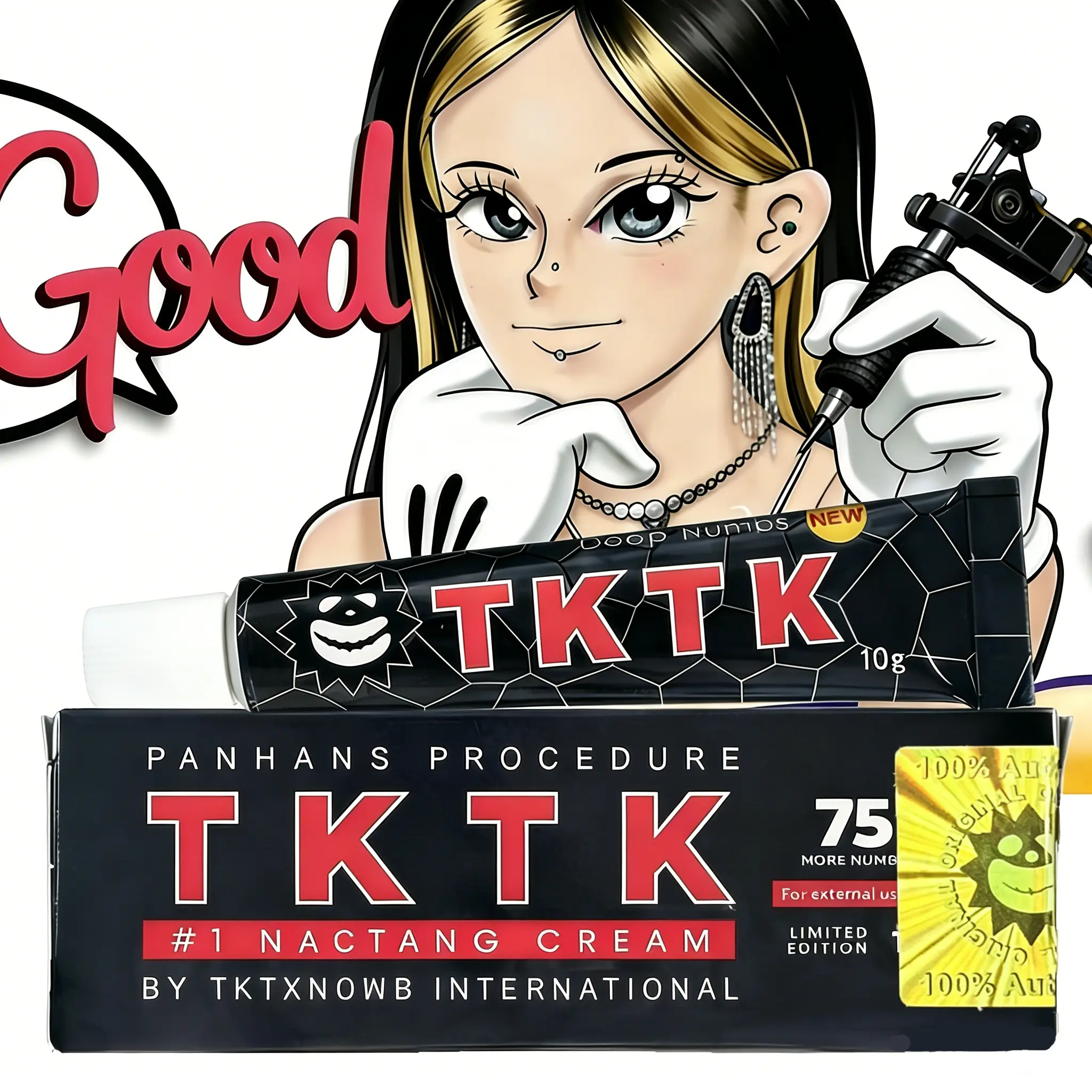 TKTK Deep Numbness Tattoo Soothing Cream Maximum Strength 6-8Hours Professional Tattoo Assistance Tool Painless Cream Waxing & Piercing | BestTattoo Care 75% Enhanced Version summerwins