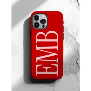Initials Phone Case, Personalized Initial Cases, Monogram Phone Case, Initials Cases, iPhone Case Compatible with iPhone 15 16 14 17 Pro Max 13 12 11 XR AIR XS Plus Cute Soft Silicone Drop Protection Rugged and Durable gift for her