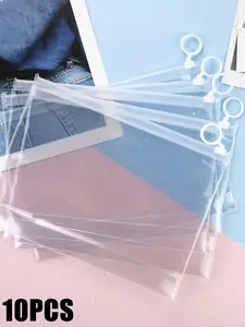 10 Pcs Waterproof Travel Storage Bags, Multifunctional Luggage Organizer, Portable Transparent Socks Bag, Easy to Use, Clothes Underwear Holder, Zipper Pouches