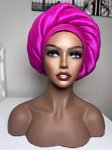 Mini Turban Gele Pre-tied African Headwrap - Ideal for Special Occasions, Lightweight Design, Versatile Use