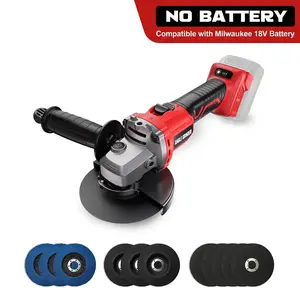 18V Brushless Cordless Angle Grinder for Milwaukee M18 Battery - 6-Speed 8500RPM 4-1/2" Cut-Off Tool & Polisher (Tool Only)