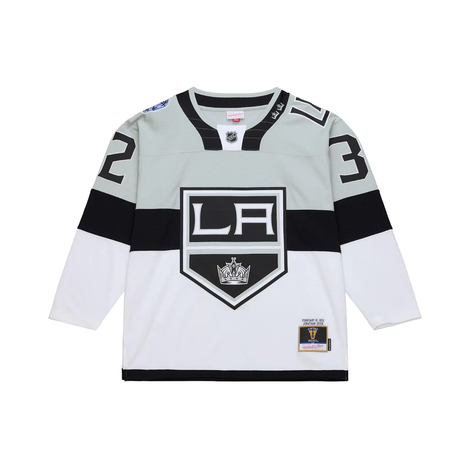 Jonathan Quick Los Angeles Kings 2015 Gray Stadium Series Power Play Jersey NHL Throwback Hockey Fan Gear Mitchell & Ness