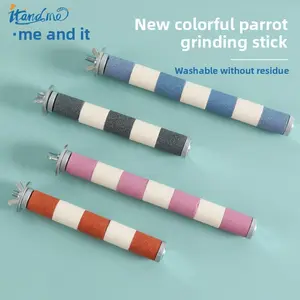 Parrot claw grinding stand, frosted bird perch, suitable for cockatiels, lovebirds, and budgies, for claw and beak grinding, bird toy