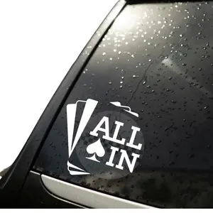 All In Poker Permanent Decal Sticker - Car/ Truck Decal Sticker