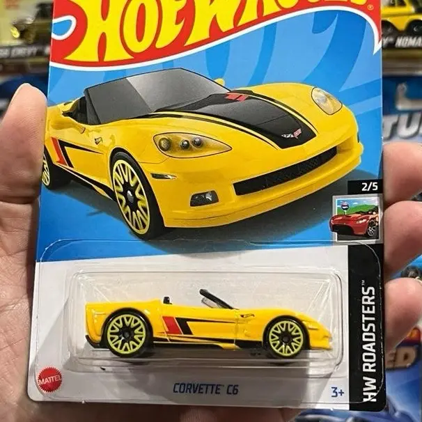 Hw Yellow Chevy C6 Corvette 1:64 scale diecast car
