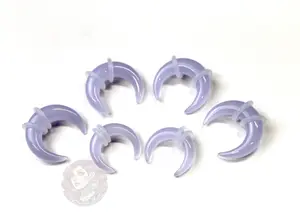 Purple Opalite Pinchers – Ears or Septum - Iridescent Glass Gauge 4mm–7mm