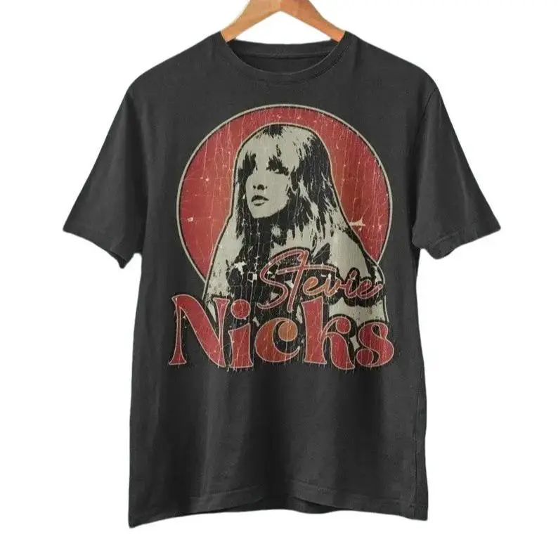 [SALE OFF 25%] Stevie Nicks Band T-Shirt, Old School Band T-Shirt, Retro Music Shirt, Rock Band T-Shirt, Oversized Trendy Tee