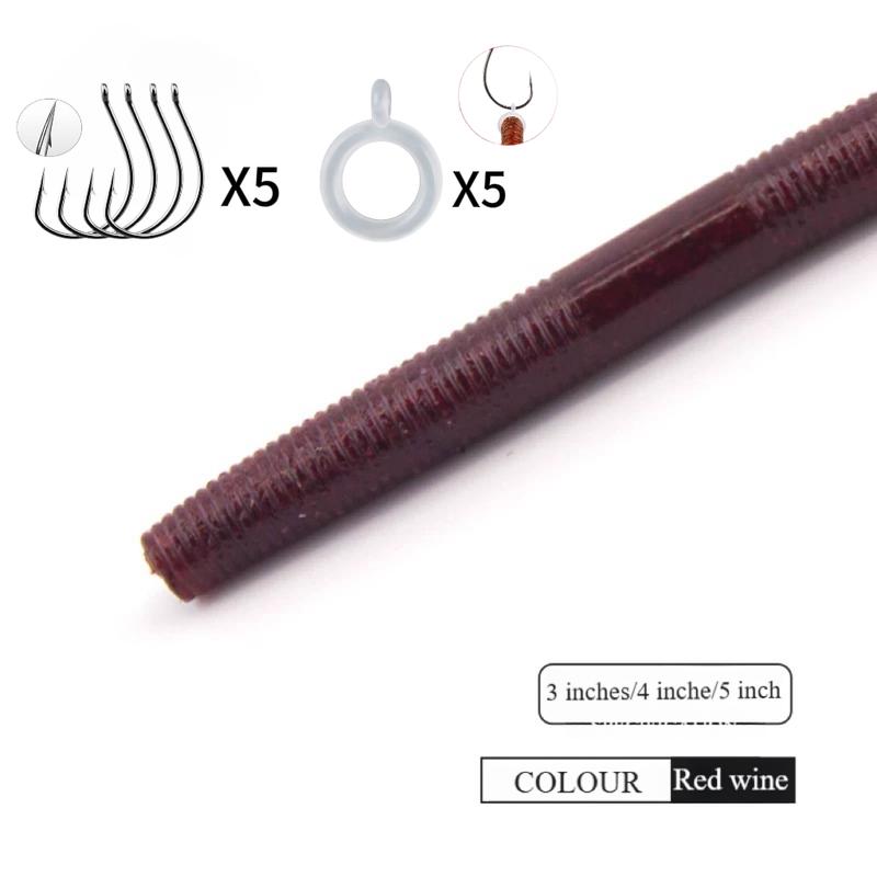 TikTok Viral Senko Worms 3-4-5Inch Soft Plastic Lures Kit - 8pc Multi-Color & Salt-Infused Design for Bass Trout Panfish Slayer and Long Casts  Fishing Fathersdaygift fishing equipment