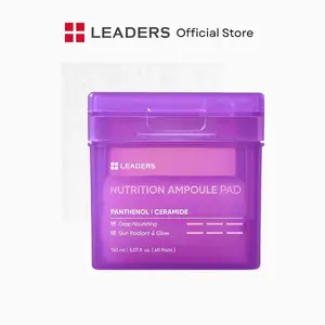 [LEADERS Official] Nutrition Ampoule Pad – Deep Hydrating & Nourishing Ampoule Pads to Improve Skin Tone, Boost Moisture & Radiance, Soothe & Strengthen Skin Barrier – Gentle, Vegan Gauze Pads for All Skin Types, 60 Pads / 150 ml