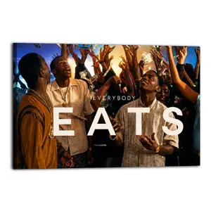 Paid in Full Everybody Eats Retro Canvas Wall Art Print, Vintage Quote Poster for Living Room Bedroom Office, Retro Wall Art, Room Wall Decor, Apt Decor, Aesthetic Design, Vintage Style Home Decor, Canvas Prints, Gift Idea modern abstract