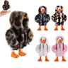 7-Inch Desk Goose Statue Cosplay Costume - Polyester Leopard Print Zipper Hoodie Clothes, Fun Gift for Enthusiasts & Office Coworkers for Costume Parties (Toys & Hobbies DIY Specialty Supply)