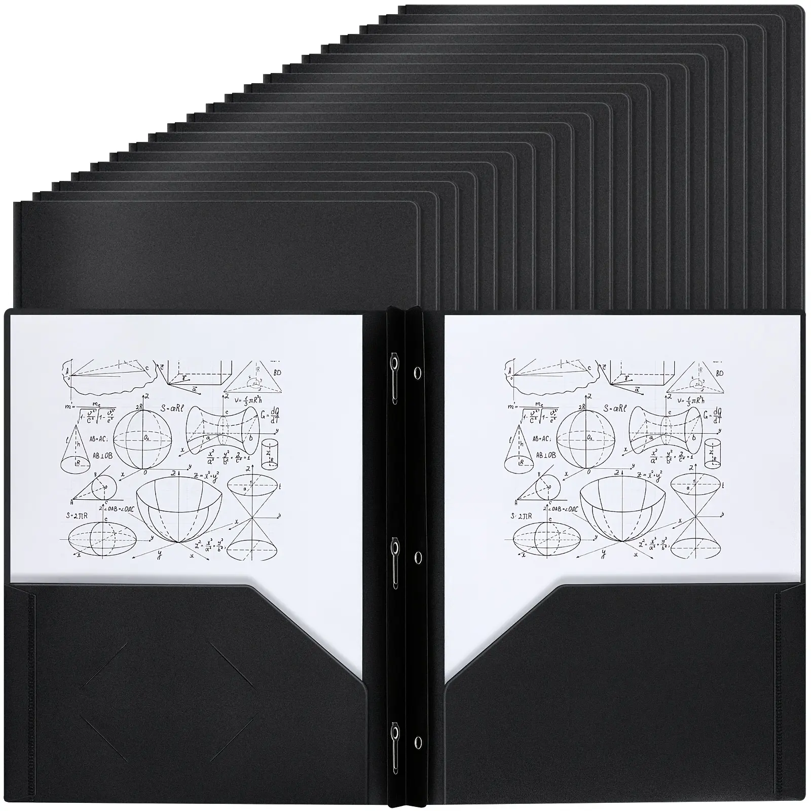 New Plastic Folders Pockets Prong Folders Prongs Plastic Folders Office folders