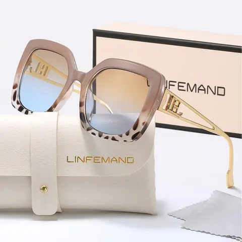 Unisex Vintage Large Frame Leopard Pattern Sunglasses, Casual Sunglasses, Retro Fashionable Sunglasses for Everyday Use, Stylish Accessories for Outdoor Activities