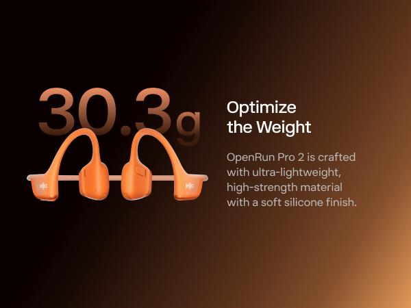 SHOKZ NEW OpenRun Pro 2 - Open-Ear, Bone Conduction Sport Headphones - Sweat Resistant, Workout Headphones with Deep Bass and Smart Mic
