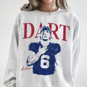 Jaxson Dart Vintage Football Shirt Retro Game Day Tee Casual Unisex Top Perfect Gift For Fan Cotton Everyday Wear Soft Ribbed Cuffs Classic Fit