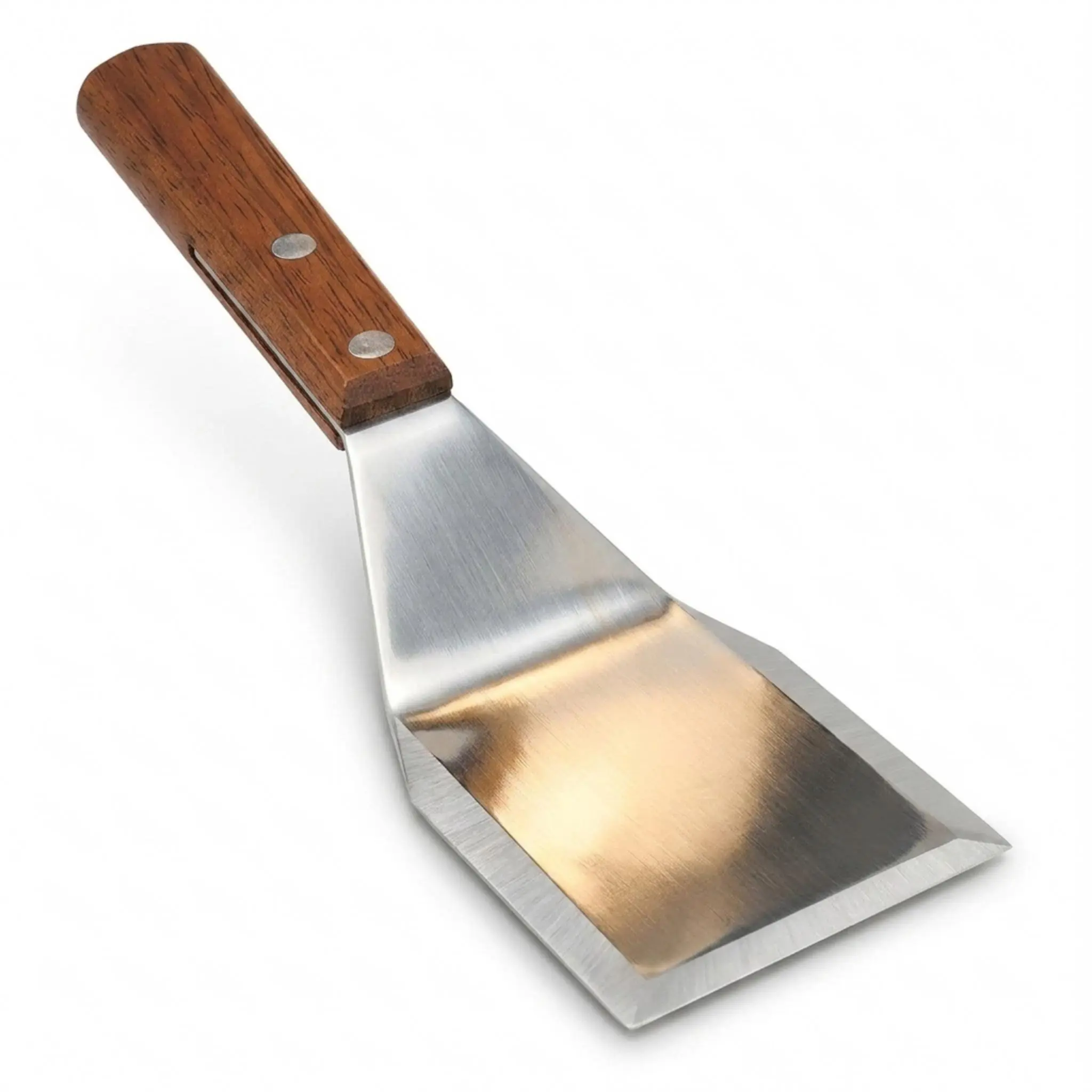 Small Metal Cookie/Brownie Spatula With Merbau Handle | Mini 2.5-Inch Stainless Steel Turner With Beveled Edges Kitchen Cooking Accessories Kitchen Utensils