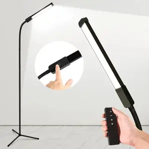 Floor Lamp with Remote, Bright Led Lash lamp for Eyelash Extensions, Dimmable Brightness and 4 Colors Standing Lamp for Beauty, Adjustable Height for Makeup Light lash Bed