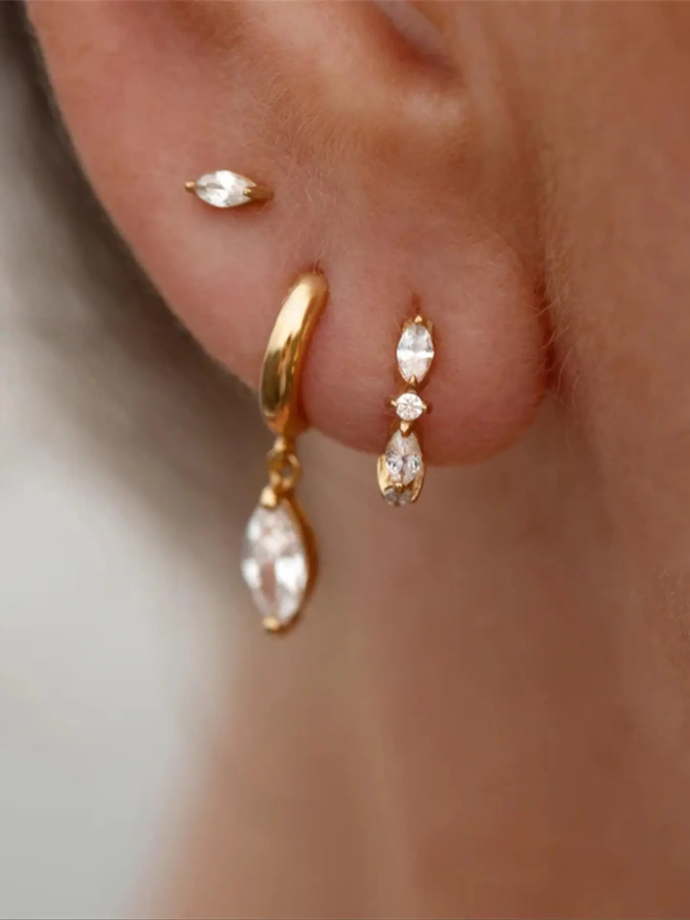 925 Sterling Silver Flower Design Earrings Set, Fashionable Earrings for Women & Girls, Trendy All-match & Exquisite Jewelry for Birthday Gift