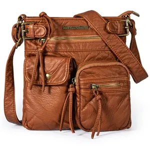 Montana West Multi Pocket Shoulder Bags Medium Travel Purses Ultra Crossbody Bag for Women