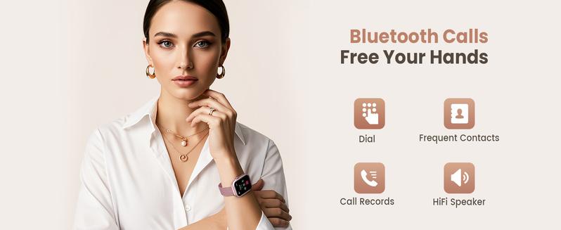 G62 Smart Watch for Women 1.83" HD Screen Bluetooth Calls Messages Notifications Sleep Heart Rate SpO2 BP Monitor 110 Sports Modes Fitness Tracker 1000mAh Battery Android iPhone Compatible nothing  watch  pro Wristwatch Automatic，Fashion Smartwatch