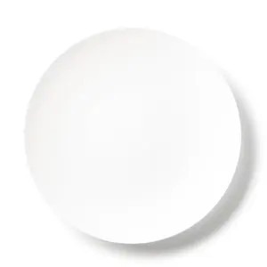 White Round Plastic Plates - Organic