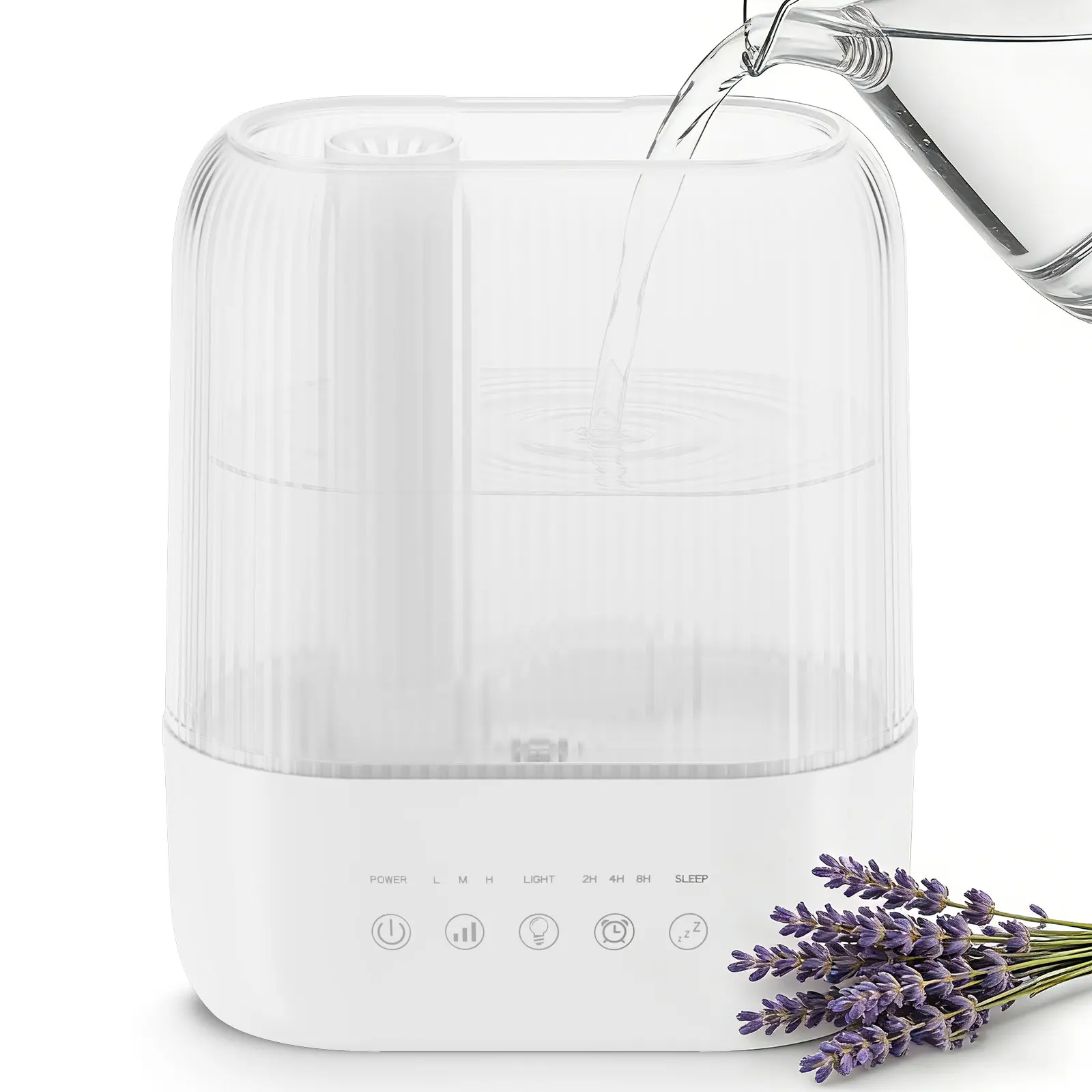 COWSAR Humidifier, 3L Top Fill Humidifier for Bedroom, Smart Humidity Control, Quiet Ultrasonic Cool Mist with 360° Nozzle, 7-Color Light & Essential Oil Diffuser for Home Baby Room