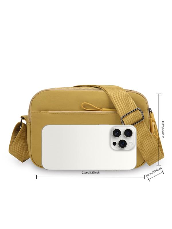 Women's Multifunctional Small Square Bag, Casual Multi-Layer Adjustable Crossbody Shoulder Bag, Lightweight Nylon Commuter Crossbody Bag Women's Multifunctional Small Square Bag, Casual Multi-Layer Adjustable Crossbody Shoulder Bag, Lightweight Nylon Commuter Crossbody Bag