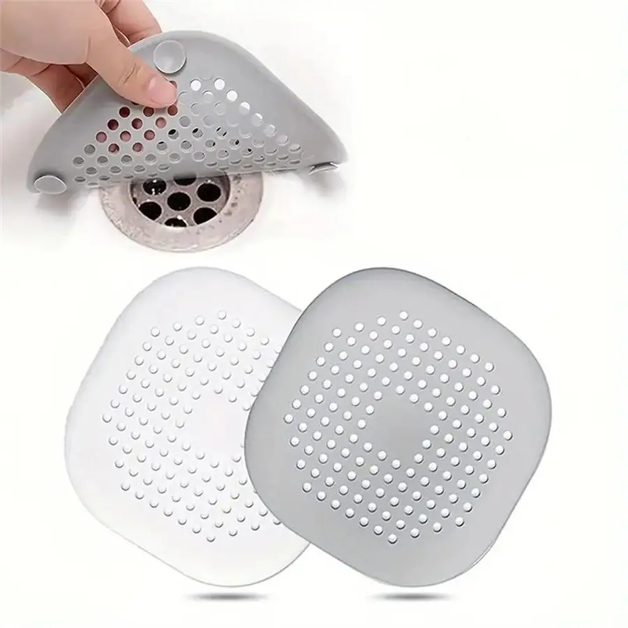 Hair Filter for Sink Drain, Silicone Kitchen Odor Eliminator, Bathroom Shower Strainer, Set of 1/2/3 Pieces, Hair Catcher for Drains