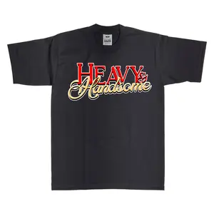 Big and Tall Graphic Tshirt "Heavy & Handsome" T-shirt Plus Size shirts fat boy certified