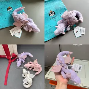 Violet Lavender Dragon - Soft and Mini-Sized Stuffed Keychain, Cute Animal Food Plushie, Fun Gift Idea for Kids, Birthdays, and Collectors, Keychain Toy