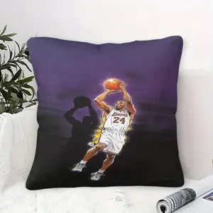Kobe Bryant Themed Throw Pillow With Insert,Comfortable Cushion for Experienced Fans and Basketball Sentiment,Fan Exclusive Sofa,Bedroom,Viewing Room,Living Room Suitable for Soft and Durable Square Cushion