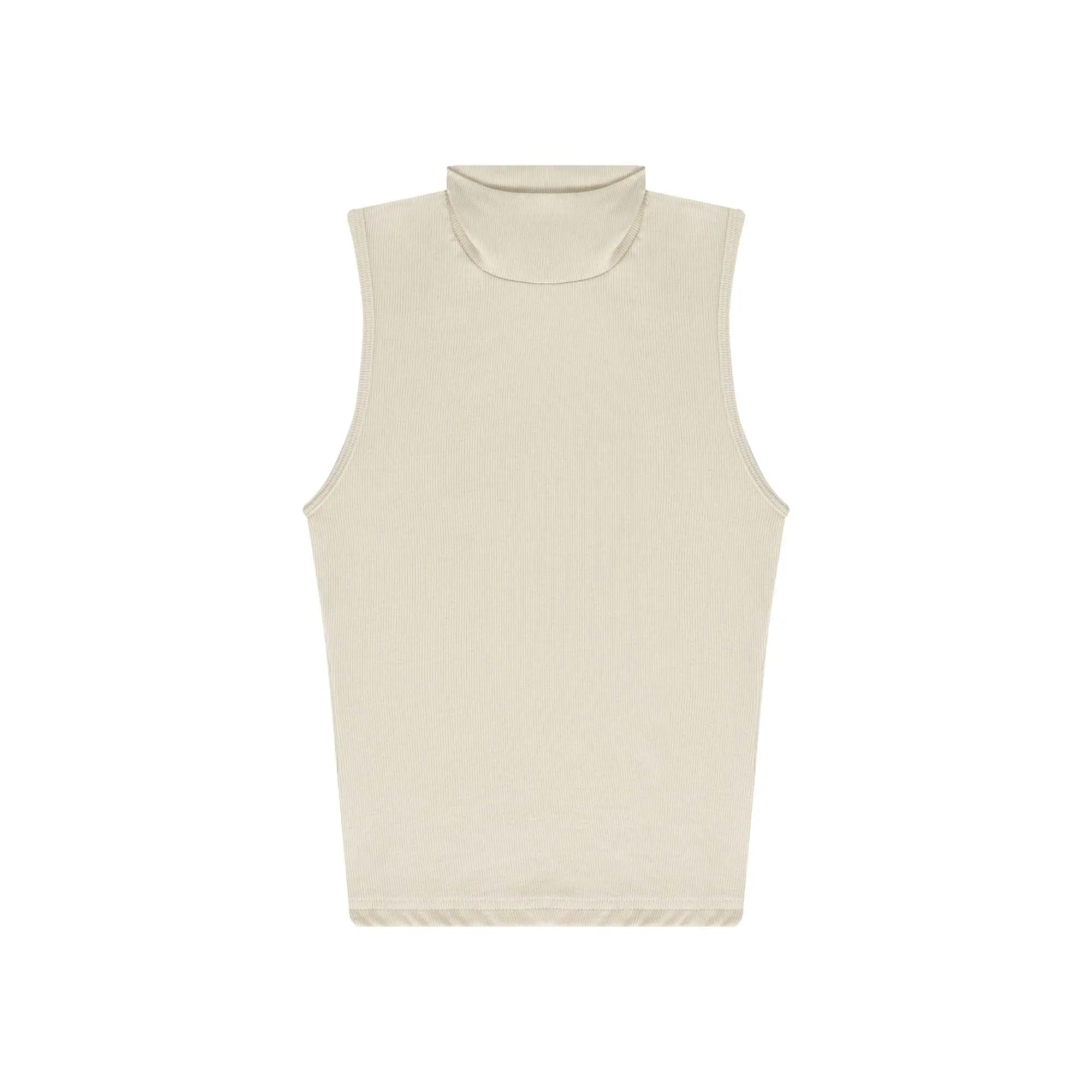 WOMENS MOCK NECK RIB TANK
