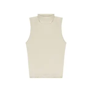 WOMENS MOCK NECK RIB TANK