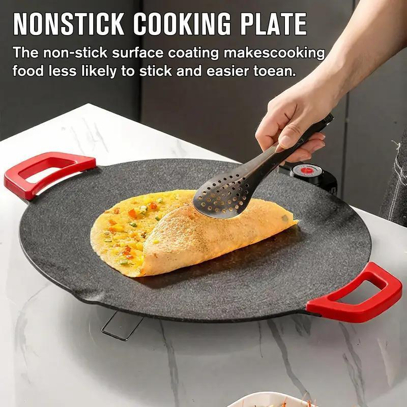 TANLOOK KITCHEN 1500W Portable Electric Korean BBQ Grill Indoor Smokeless Non-stick Grill Pan Adjustable Temperature Control Universal Fry Griddle for Home Cooking