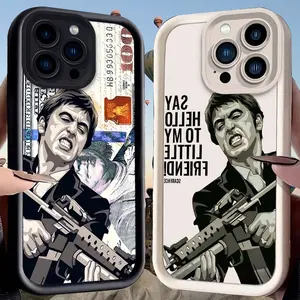 T-Tony M-Montana S-Scarface Case for iPhone 17 Air 16 15 14 13 12 11 Pro Max Plus Liquid Soft Silicone Back Cover