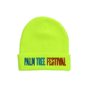 PALM TREE FESTIVAL ASPEN 2023 BEANIE - NEON YELLOW
