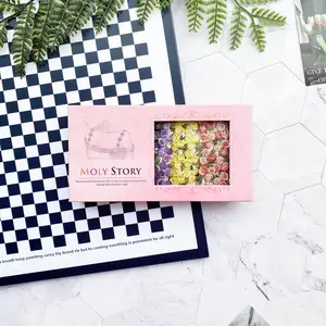 Moly Story Handmade Floral Bra Straps - 5 Pairs Pack- Purple Orange Yellow Red Blue