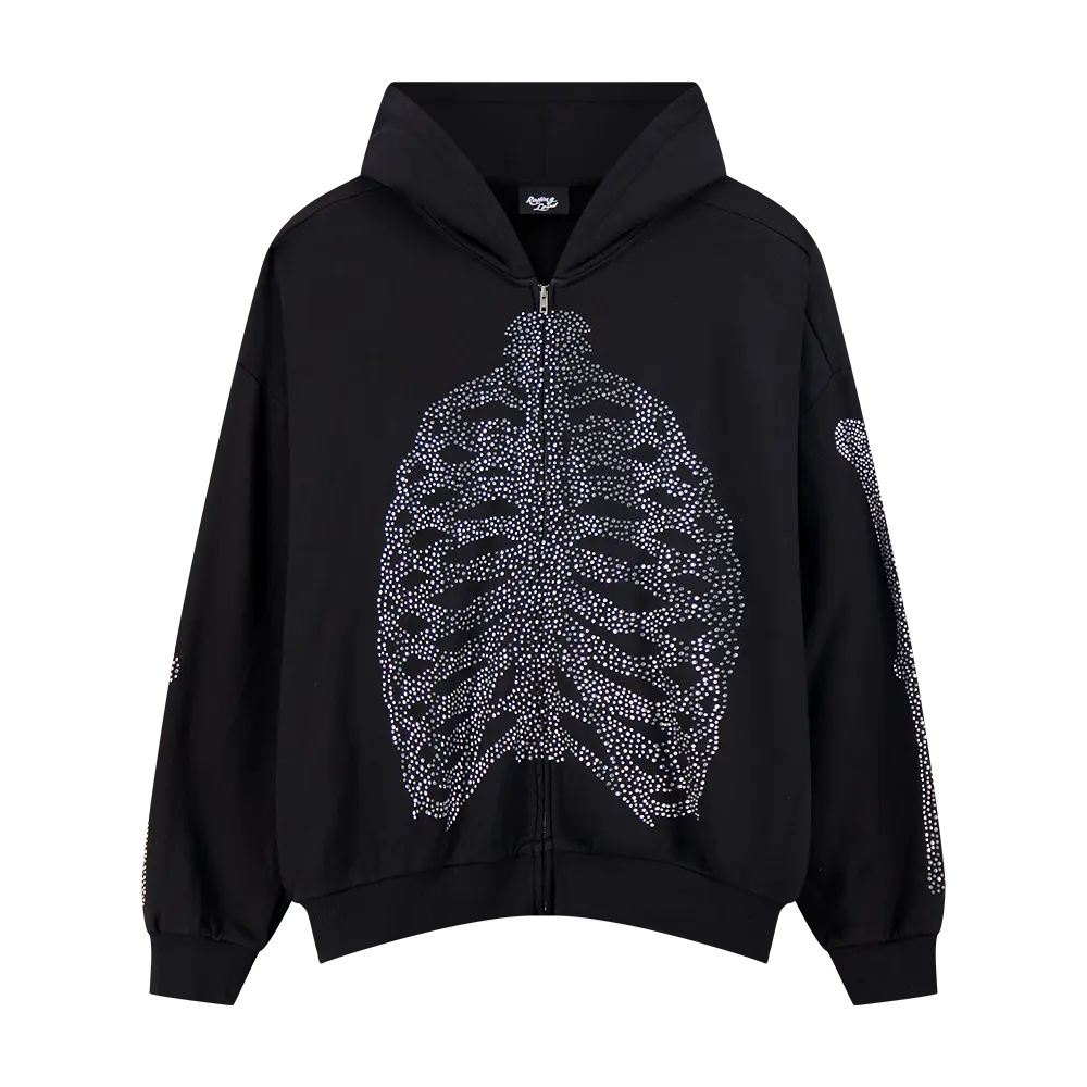 RL BONES ZIP UP HOODIE