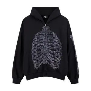 RL BONES ZIP UP HOODIE