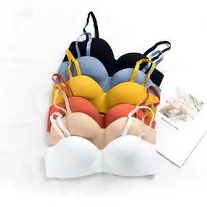 Thin Section Smooth Strapless Underwear for Young Women Girls and Students Japanese Korean Style One-Piece Design with Removable Straps Secure Fit
