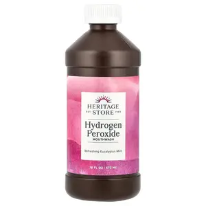 Heritage Store Hydrogen Peroxide Mouthwash, Refreshing Eucalyptus Mint, 16 fl oz (473 ml)