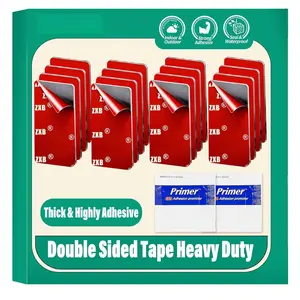 Extra  Double-Sided Adhesive Pads, Heavy Duty Double Sided Adhesive Pads 1.4" x 2.83" 16 count, Daily Use for  You Need to Fix, Water Resistant, Include 4 Adhesion Promoter (1.4" x 2.83")