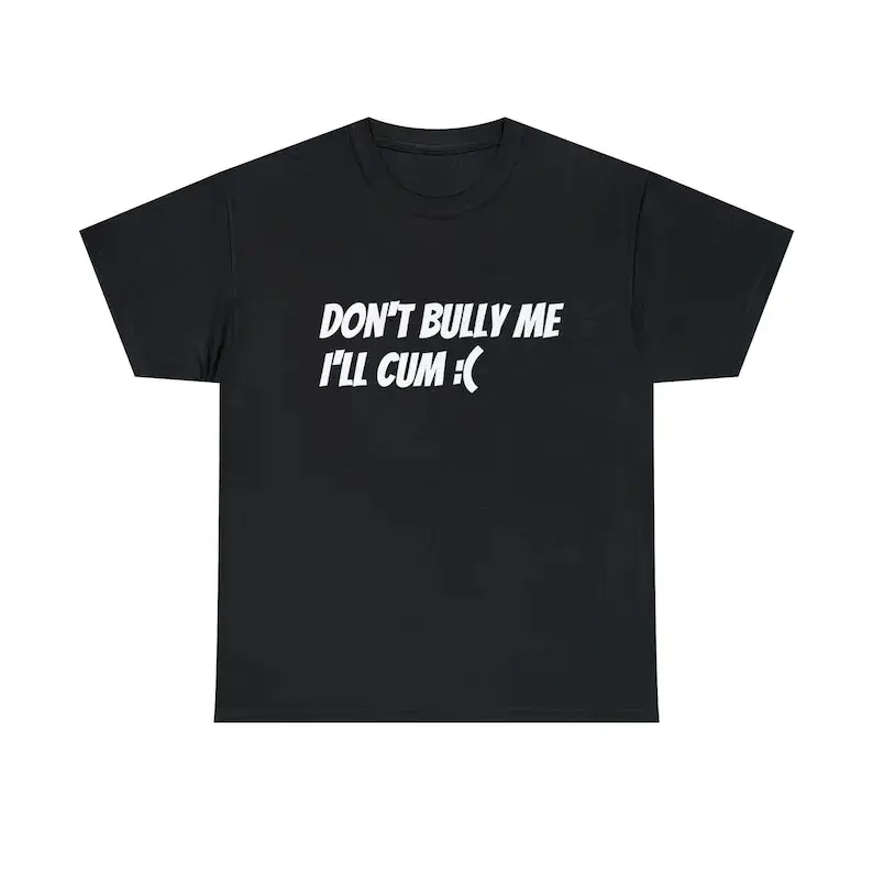 Women's Cotton Blend Short-Sleeve Text Graphic T-Shirt - Casual Round Neck, All Seasons, "Don't Bully Me I'll Come" Cursed Meme Print, Machine Washable